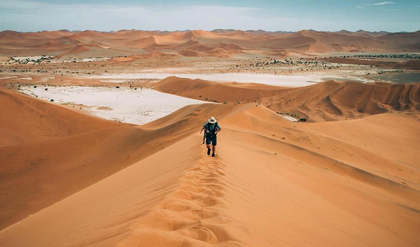 Namibia sand dunes explored on a safari through Namibia and Botswana