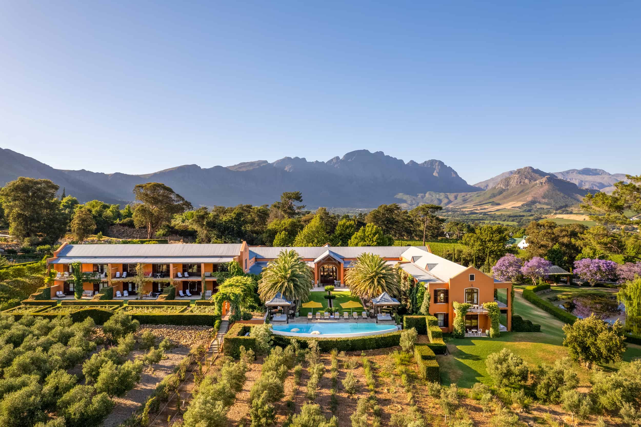 La Residence Aerial, Franschhoek